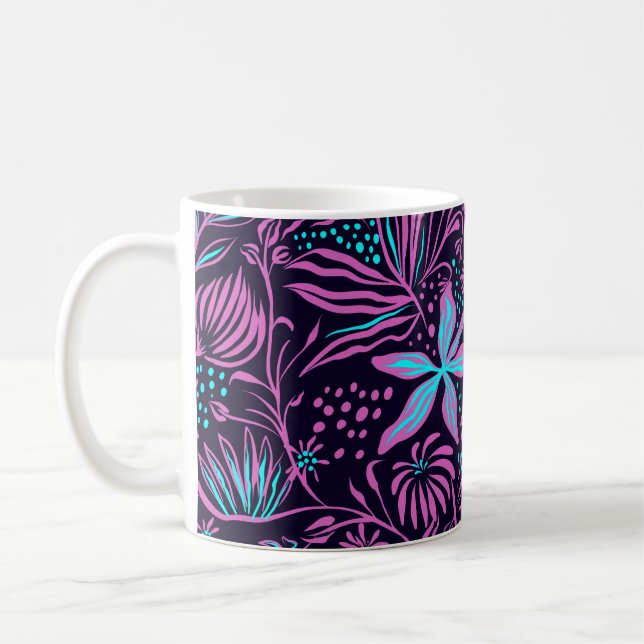 Skriv ut mönster lakan teckning kaffemugg (Vänster)