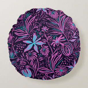 Skriv ut mönster lakan teckning rund kudde