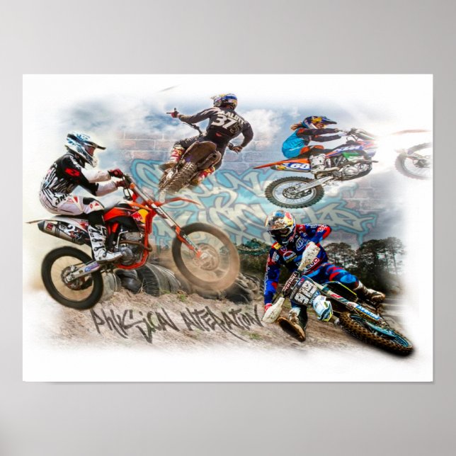 Skriv ut motorkorsning poster (Framsidan)