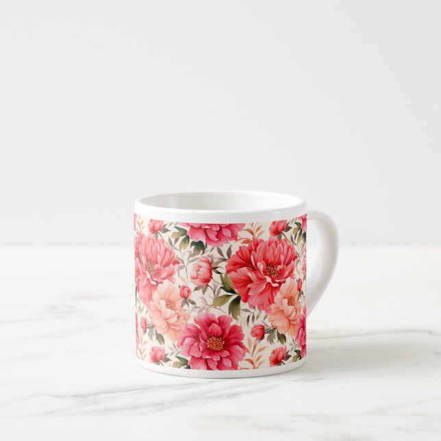 Skriv ut Mugg-Blommigt i Espresso Espressomugg (Framsida höger)