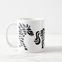 Skriv ut Mugg för abstrakt Trädblock