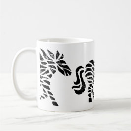 Skriv ut Mugg för abstrakt Trädblock