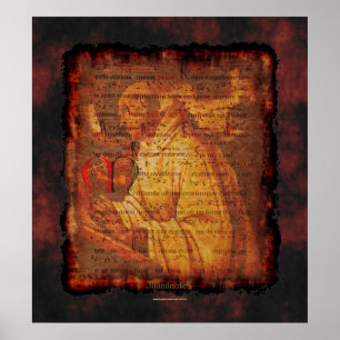 Skriv ut Munk & Helig Music Religiösa Art Poster