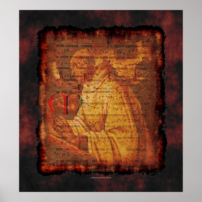 Skriv ut Munk & Helig Music Religiösa Art Poster (Framsidan)