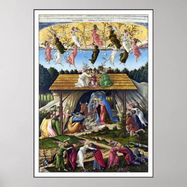 Skriv ut: Mystic Ntivity by Sandro Botticelli Poster (Framsidan)