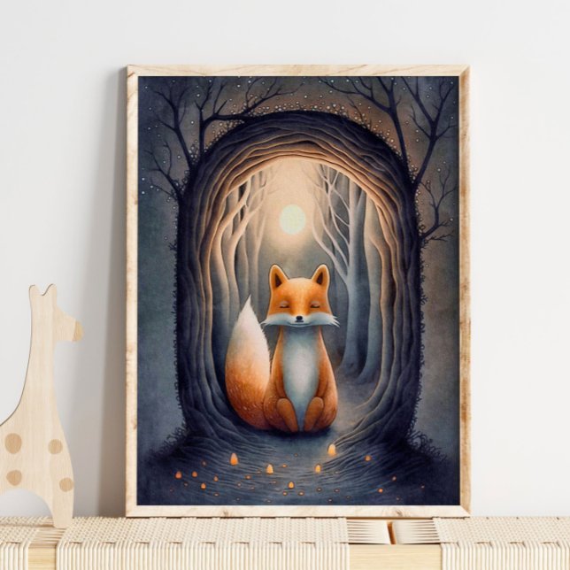 Skriv ut Mystical Forest Fox Animal | Fox-utskrift Poster (Skapare uppladdad)