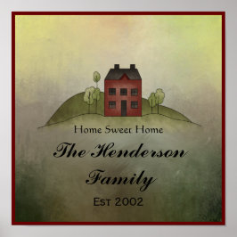 Skriv ut Namn för hemlandsfamiljens Poster