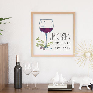 Skriv ut Namn Vin Cellars Art-utskrift Poster