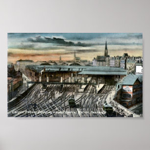 Skriv ut - Newcastle-upon-Tyne-järnvägsknutpunkt Poster