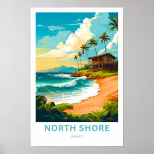 Skriv ut North Shore Hawaii Travel Print Poster