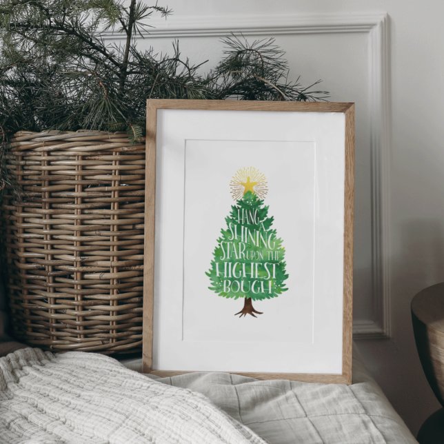 Skriv ut nosgrafik för shingerstjärnor Julgran Poster (Skapare uppladdad)