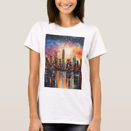 Skriv ut nytt arbete, färglöst färg, Elegant T Shirt