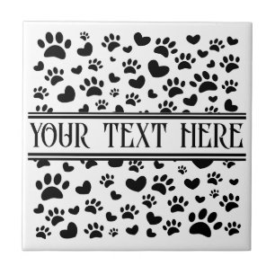 Skriv ut och hör på hund med eget namn kakelplatta