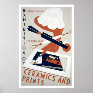 Skriv ut och keramik Expo 1938 WPA Poster