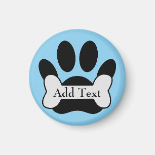 Skriv ut och klä ut på hund på Baby blue magnet