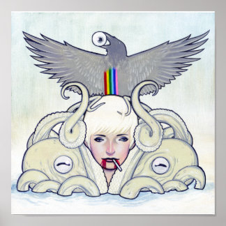 Skriv ut Octopus Girl Poster