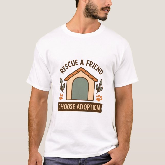 Skriv ut offert för Adoption Awareness Paw T Shirt (Framsida)