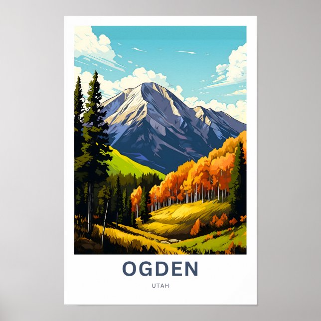 Skriv ut Ogden Utah Travel Poster (Framsidan)