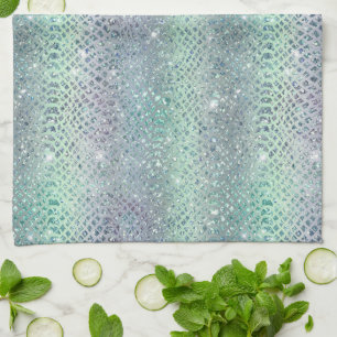 Skriv ut ögonblicksbild av Lila Glitter-ögonblicks Kökshandduk