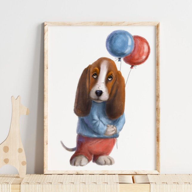 Skriv ut om kvarvarande objekt | Basset Hound Wate Poster (Skapare uppladdad)