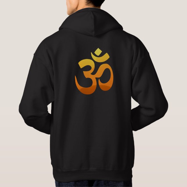 Skriv ut om Mantra Symbol Yoga Manar Hoodie (Baksida)