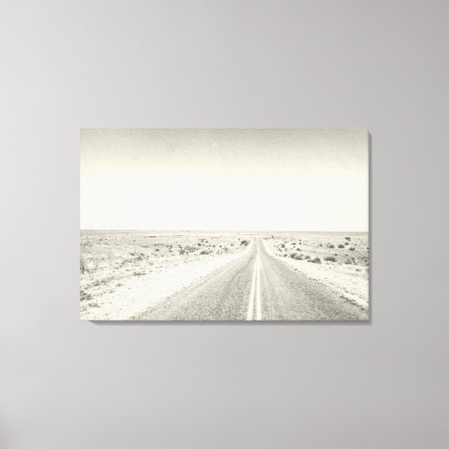 Skriv ut Open Road Desert Photograph Art Artist Canvastryck (Framsida)