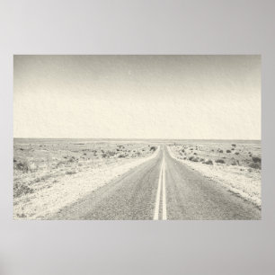 Skriv ut Open Road Desert Photograph Art Artist Poster