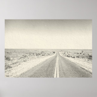 Skriv ut Open Road Desert Photograph Art Artist Poster