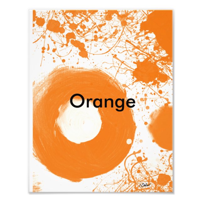 Skriv ut orange Art Fototryck (Framsidan)