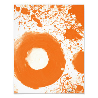 Skriv ut orange Art Fototryck