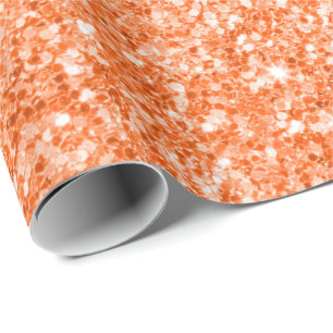Skriv ut orange Glitter Struktur Presentpapper