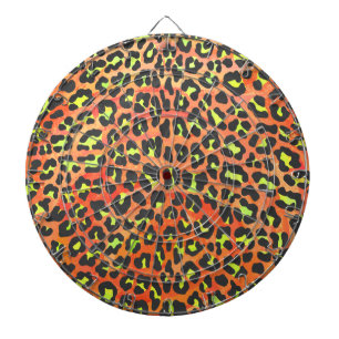 Skriv ut Orange och Gult för leopard Piltavla