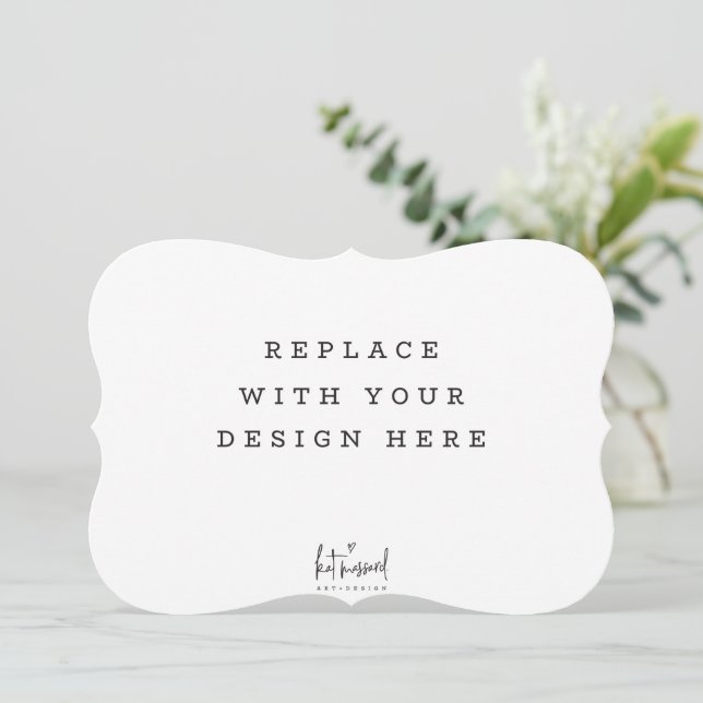 SKRIV UT ORDER 7 x 5-tumskortsfacket kant Inbjudningar (Stående Fram)