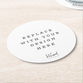 SKRIV UT ORDER speciell händelse party runda cirke Underlägg Papper Rund