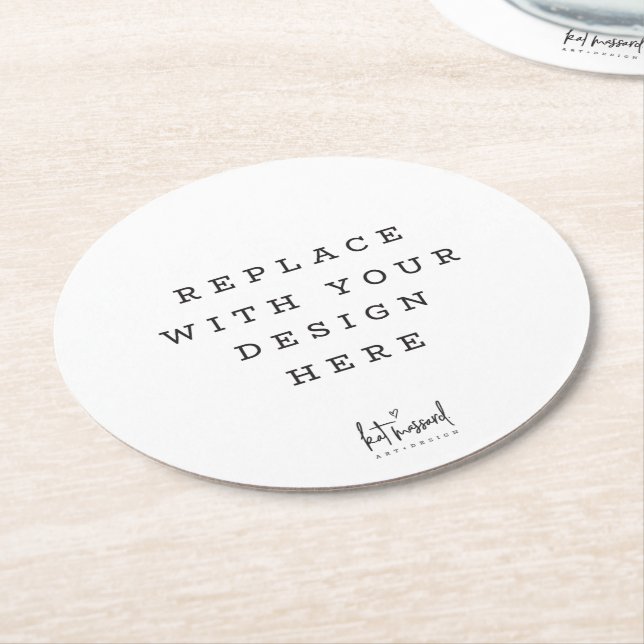 SKRIV UT ORDER speciell händelse party runda cirke Underlägg Papper Rund (Vinklad)