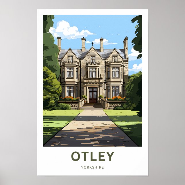 Skriv ut Otley Yorkshire Travel Poster (Framsidan)