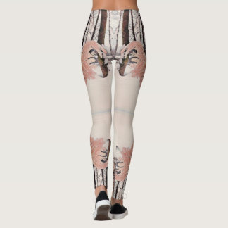 Skriv ut över hela ROSA SNÖ QUEEN-LEGGINGAR Leggings