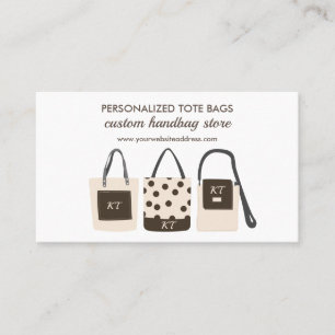 Skriv ut på begäran Monogram Tote bags Visitkort
