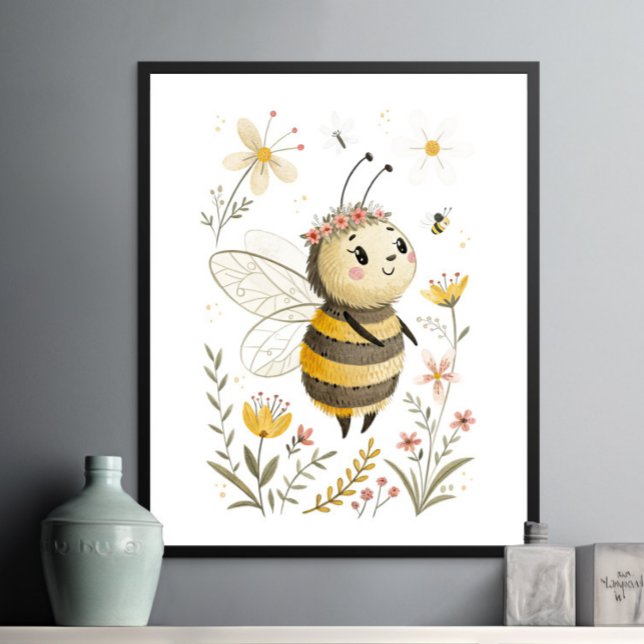 Skriv ut på Cute Bee Art Poster (Skapare uppladdad)