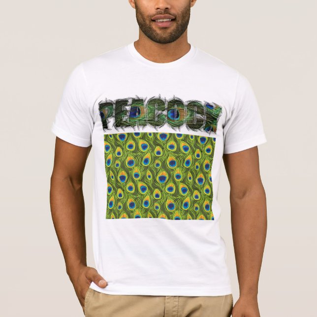 Skriv ut på Fuzzy Express® Peacock-djur T Shirt (Framsida)