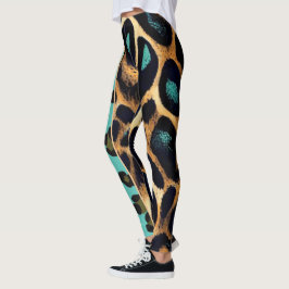 Skriv ut på LEOPARD Animal - Leging Leggings