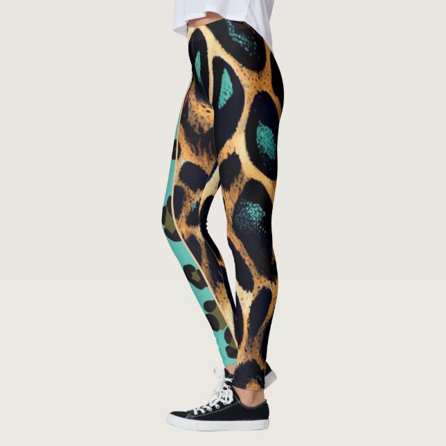 Skriv ut på LEOPARD Animal - Leging Leggings (Vänster)