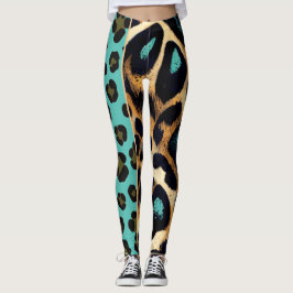 Skriv ut på LEOPARD Animal - Leging Leggings