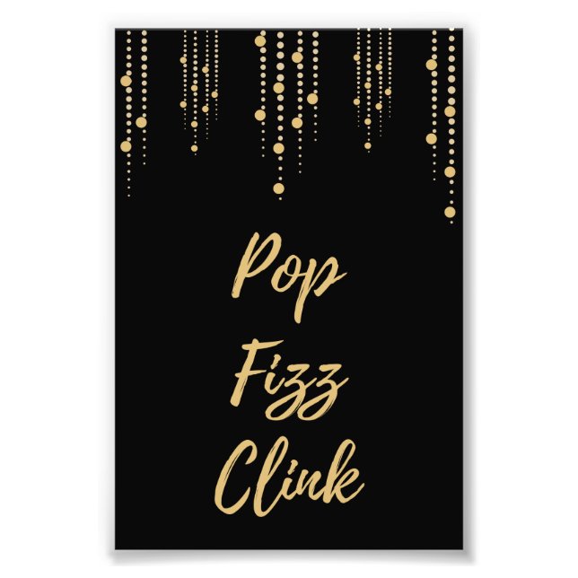 Skriv ut på popup-fizz Clink Art Fototryck (Framsidan)