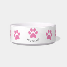 Skriv ut på Rosa Pet Paw med Namn