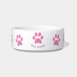 Skriv ut på Rosa Pet Paw med Namn