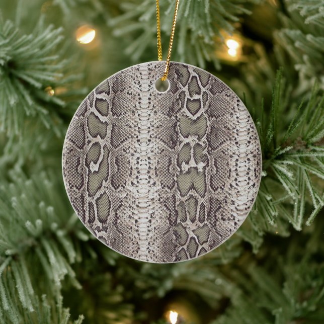 Skriv ut på Snake Skin Animal Julgransprydnad Keramik (Träd)