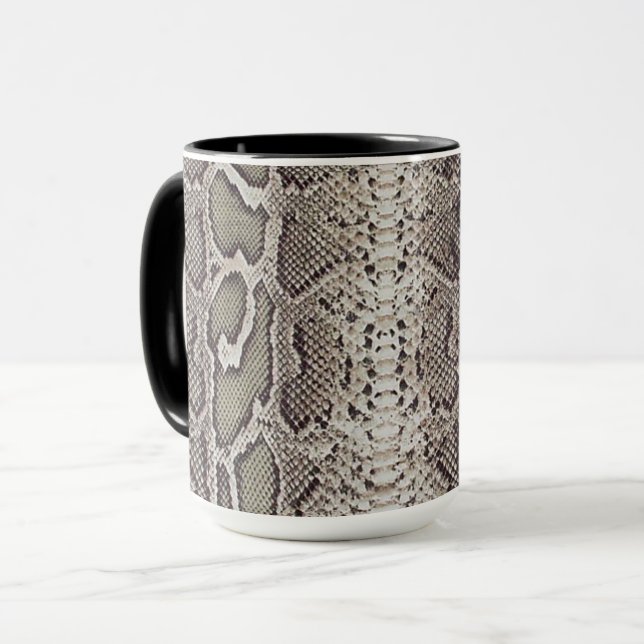 Skriv ut på Snake Skin Animal Mugg (Framsida vänster)