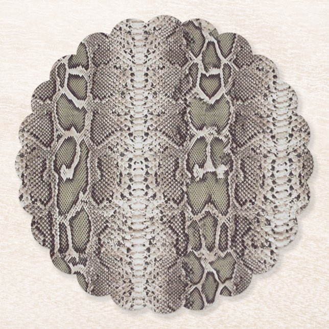 Skriv ut på Snake Skin Animal Underlägg Papper (Framsida)