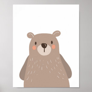 Skriv ut på trädbeklädnad - djursköljning poster